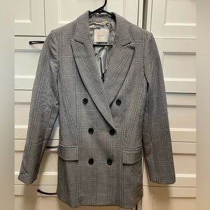 Wilfred Blazer - Gray w/ Black Check Blazer